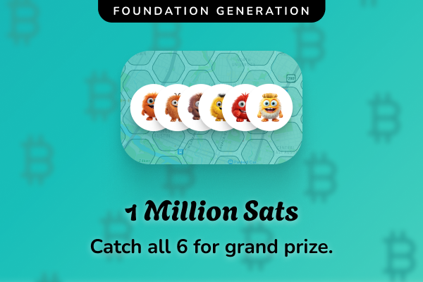 First to Catch all 6 Beast Wins 1 Million Sats! 